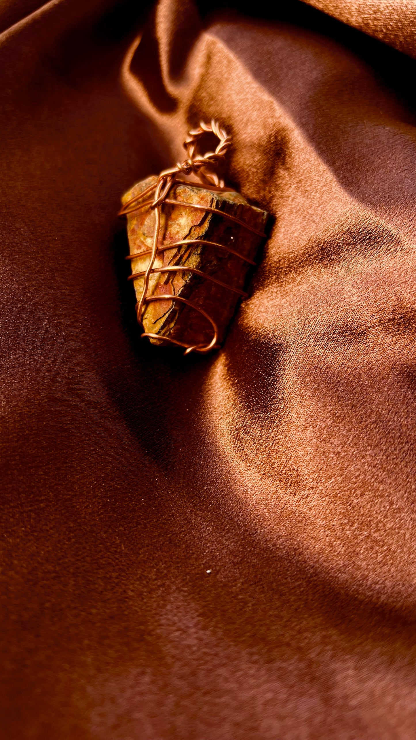 Raw Tigers Eye Pendant 1