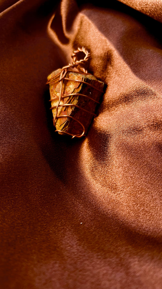 Raw Tigers Eye Pendant 1