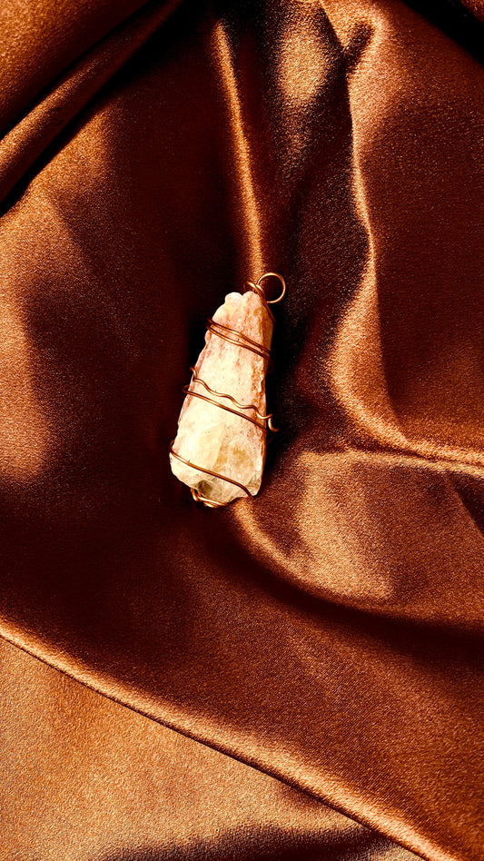 Raw Citrine Pendant 2